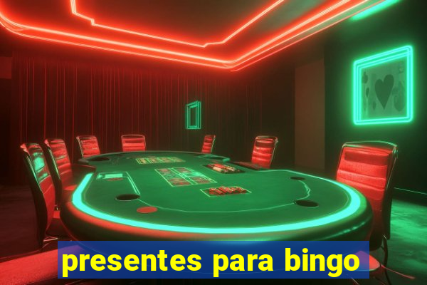 presentes para bingo